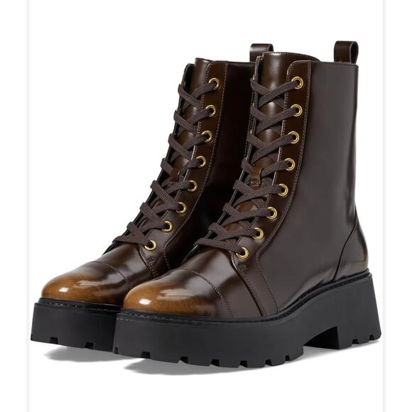 Michael Kors Blake Burnished Combat Boot NIB size 10 - Picture 3 of 4
